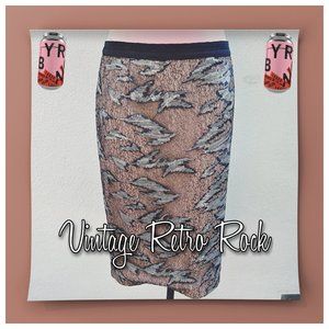 Byron Lars Beauty Mark Sequins Pencil Skirt Straight Brown Cocktail Party 8